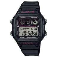 Casio Sports Timer Digital AE-1300WH-1A2VDF Black Dial Resin Strap Men's Watch