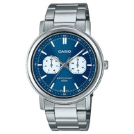 Casio Enticer MTP-E335D-2E1VDF Multi-Function Analog Blue Dial Stainless Steel Men's Watch
