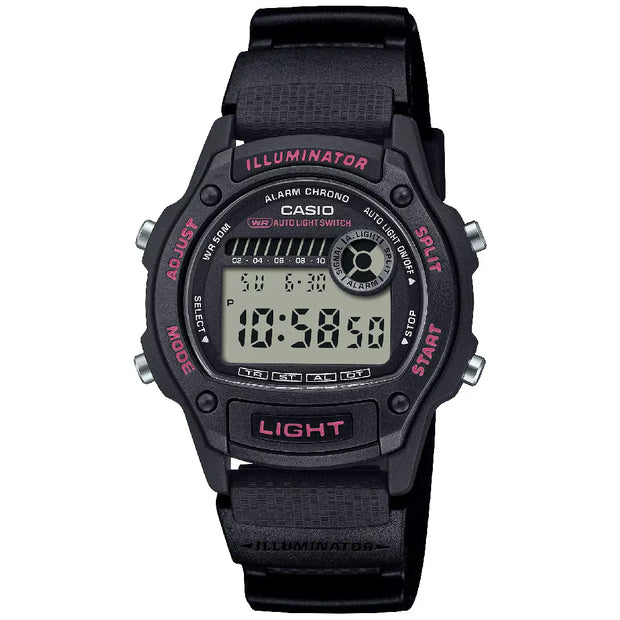 Casio Collection  W-220H-1A2 Digital Dial Resin Strap Men's Watch