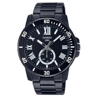 Casio Enticer MTP-VD200B-1BUDF Multi-Hand Day Date Analog Black Dial Stainless Steel Men's Watch