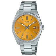 Casio Collection Analog MTP-1302PD-9AVEF Yellow Dial Stainless Steel Men's Watch