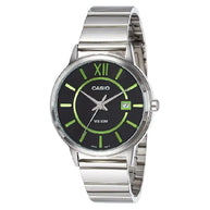 Casio Enticer MTP-E134D-1BVDF Date Analog Black Dial Stainless Steel Men's Watch