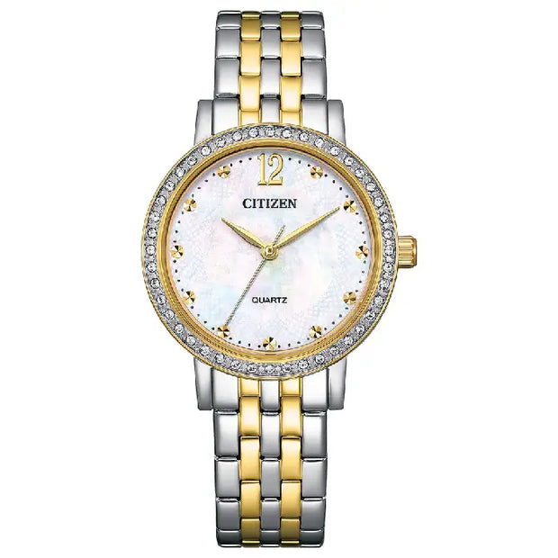 Citizen Quartz Crystal Cluster EL3104-54D Women's Watch