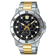 Casio Enticer MTP-VD300SG-1EUDF Multifunction Black Dial Stainless Steel Men's Watch