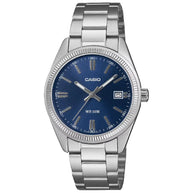 Casio Enticer Quartz Fluted 35mm UTP-1302PD-2A1VDF Blue Dial Stainless Steel Unisex Watch