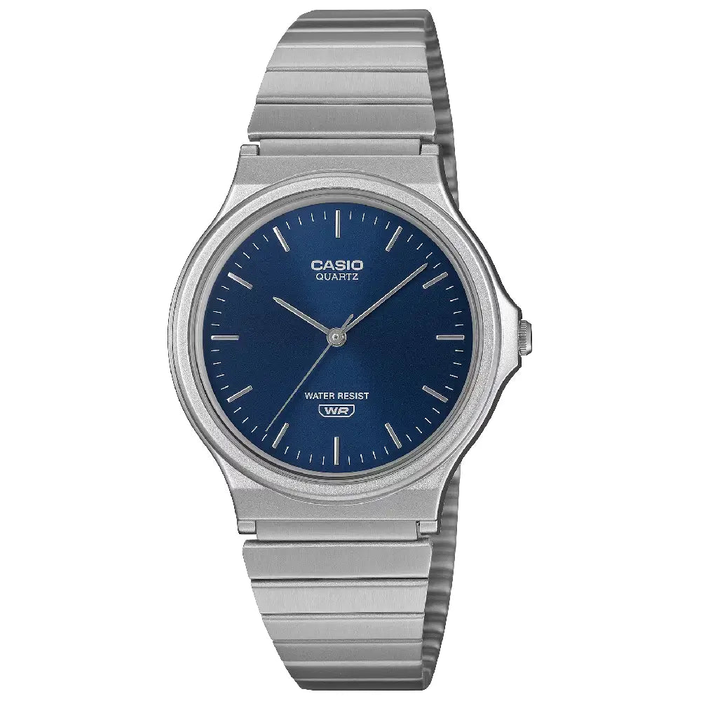Casio Classic Analog 34.9mm MQ-24DA-2A Blue Dial Stainless Steel Unisex Watch