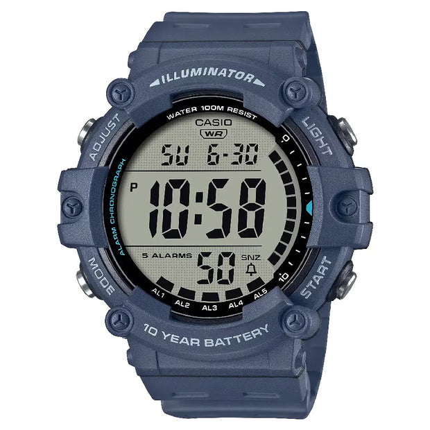 Casio Digital Wide Face AE-1500WH-2AVDF Blue Dial Resin Strap Men's Watch