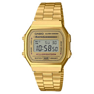 Casio Vintage Digital A168WG-9WDF Gold Dial Stainless Steel Unisex Watch