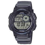 Casio World Time Digital AE-1000W-8AVDF Black Dial Resin Strap Men's Watch