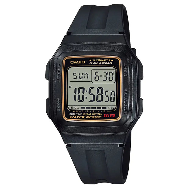 Casio Vintage Digital F-201WA-9A Grey Dial Resin Strap Unisex Watch
