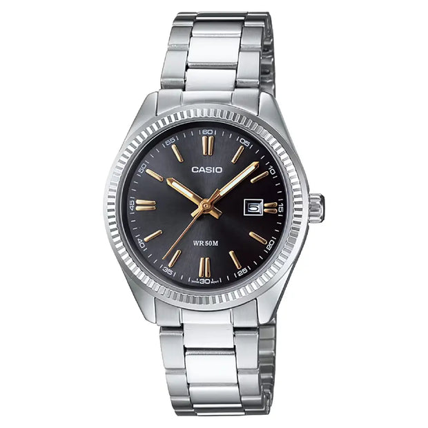 Casio Classic Analog LTP-1302D-1A2VDF Black Dial 30.5mm Stainless Steel Women's Watch
