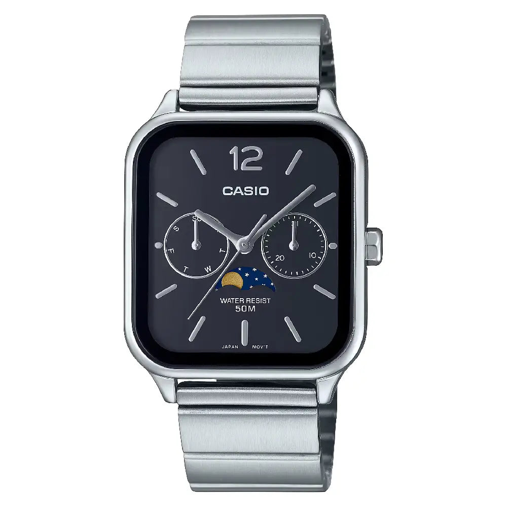 Casio Enticer MTP-M305D-1AVDF Multi-Hand Moon Phase Men's Watch