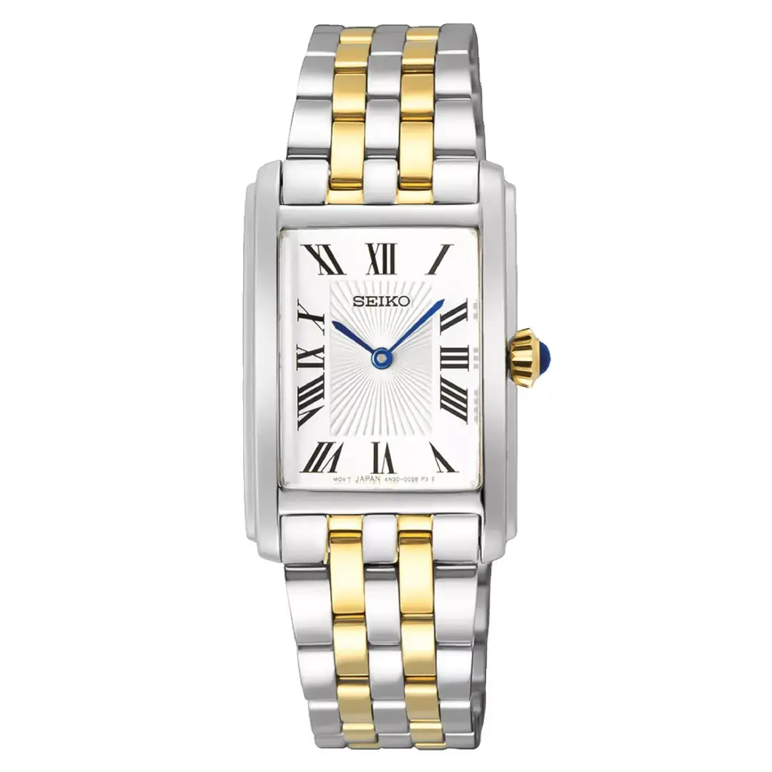 Seiko Essentials SWR087P1 (Seiko Tank) Two-Tone Women's Watch