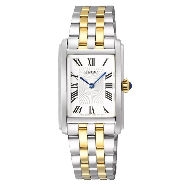 Seiko Essentials SWR087P1 (Seiko Tank) Two-Tone Women's Watch