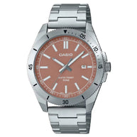 Casio Collection Analog MTP-B155D-5EVDF Red Dial Stainless Steel Men's Watch