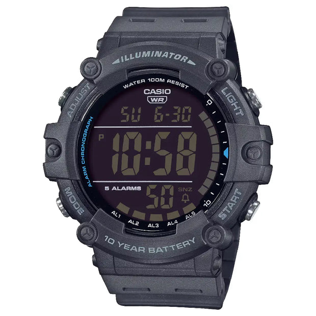 Casio Digital Wide Face AE-1500WH-8BVDF Grey Dial Resin Strap Men's Watch