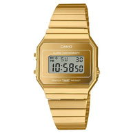 Casio Vintage Digital A700WEVG-9ADF Gold Dial Stainless Steel Unisex Watch