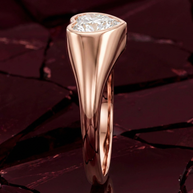 The Sculpted Heart Luminous Statement Ring