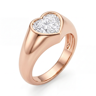 The Sculpted Heart Luminous Statement Ring