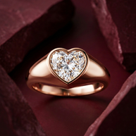 The Sculpted Heart Luminous Statement Ring