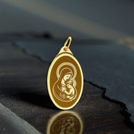 10 Grams Gold Pendant 24K – (virgin Mary) Design