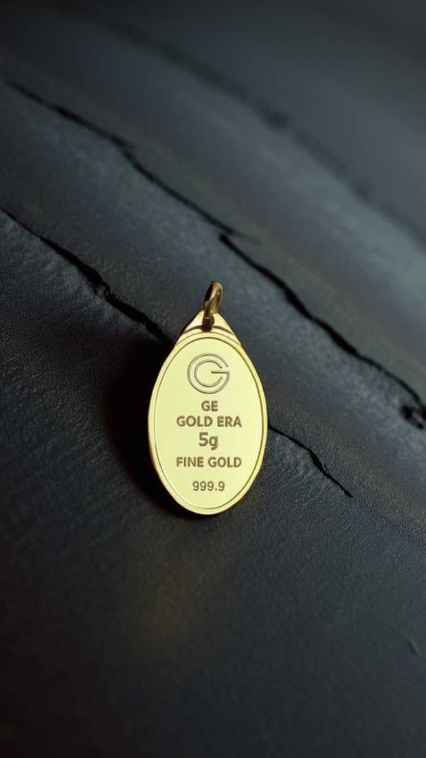 5 Grams Gold Pendant 24K – (KAABA) Design