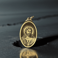 2.5 Grams Gold Pendant 24K – (JESUS) Design