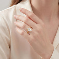 18K Yellow Gold Oval Lab-Grown Diamond Solitaire Ring – 3.00ct.