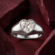 The Sculpted Heart Luminous Statement Ring
