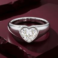 The Sculpted Heart Luminous Statement Ring