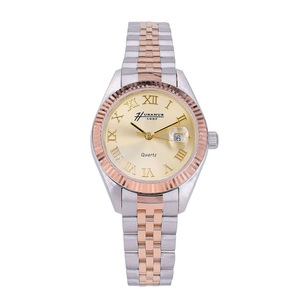 XR Lady watch in 18K rose & white gold | Yellow Dial