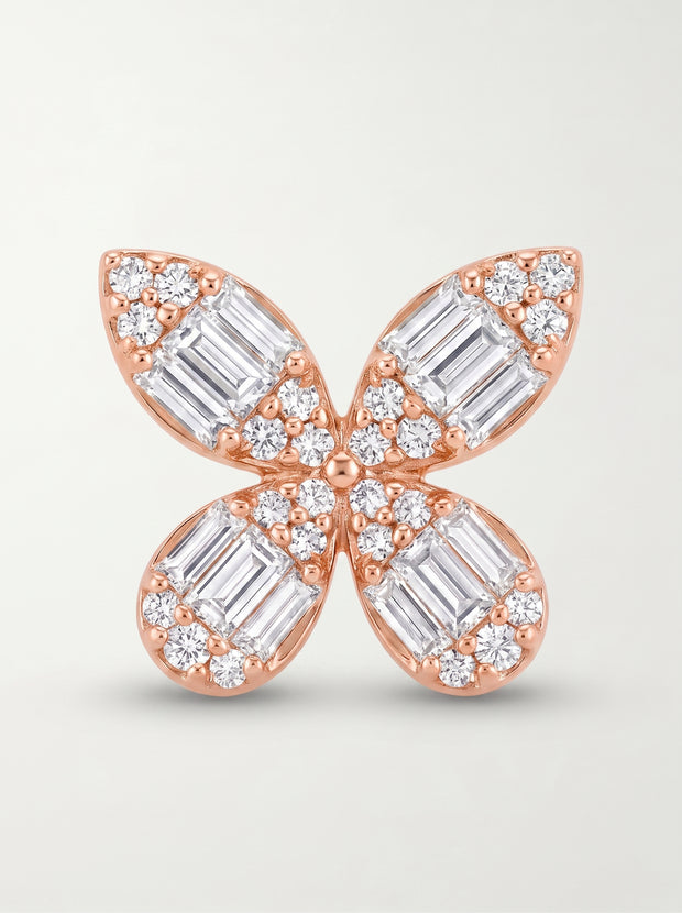 Enchanted Baguette Diamond Butterfly Earrings