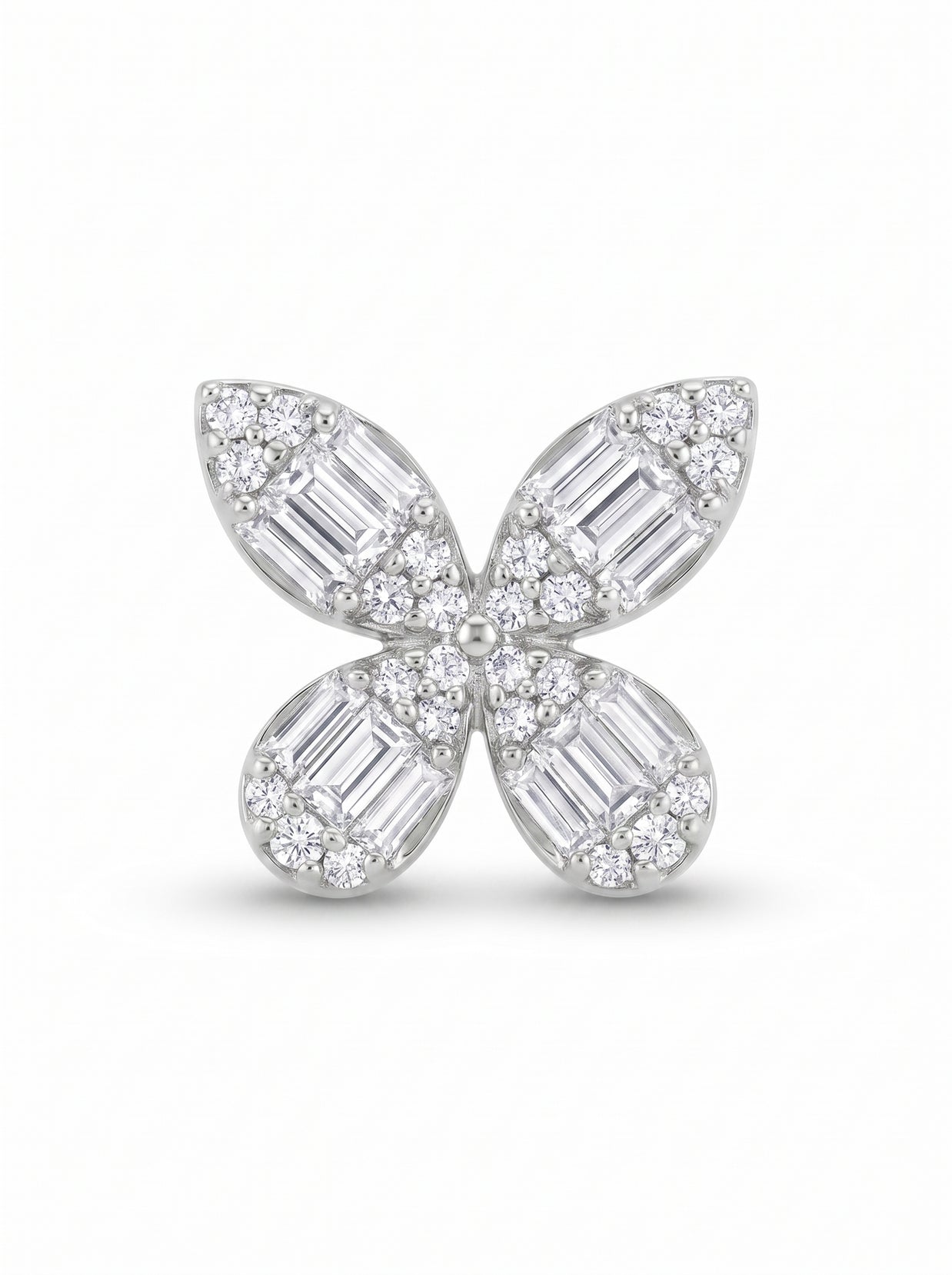 Enchanted Baguette Diamond Butterfly Earrings