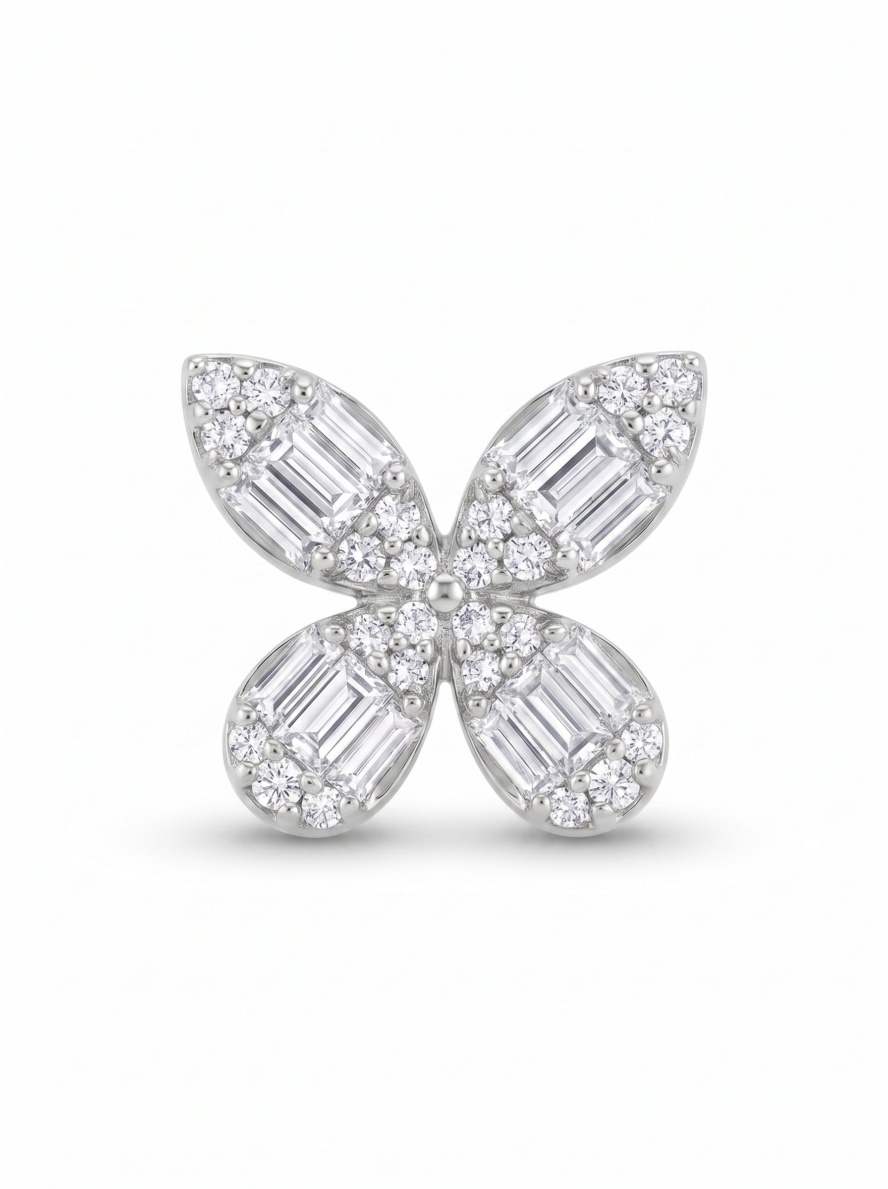 Enchanted Baguette Diamond Butterfly Earrings