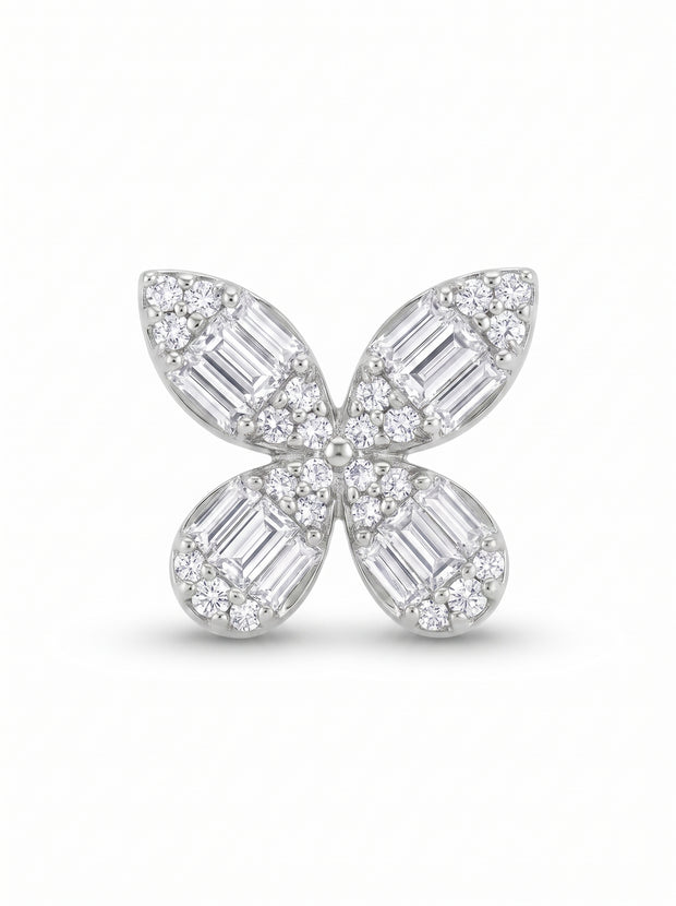 Enchanted Baguette Diamond Butterfly Earrings