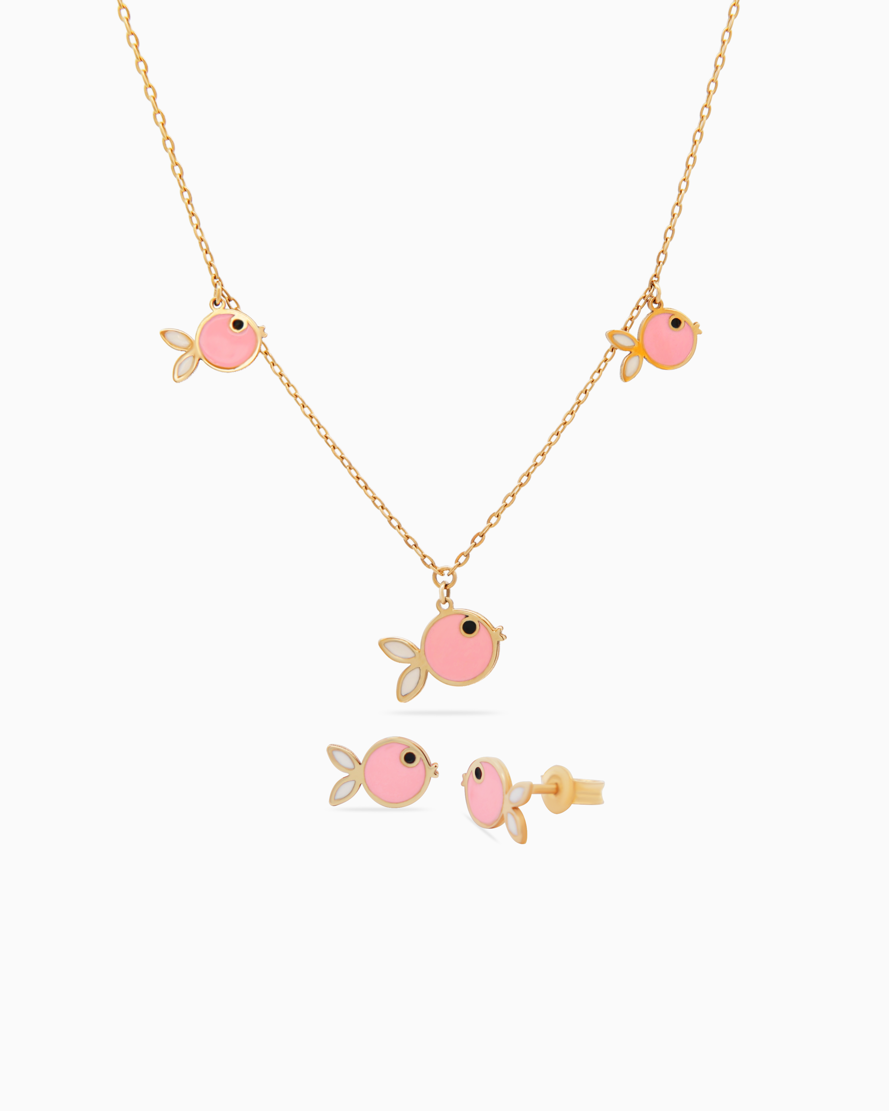 18K Yellow Gold Kids Jewelry Set