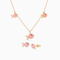 18K Yellow Gold Kids Jewelry Set