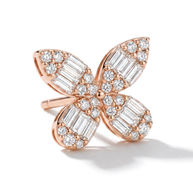 Enchanted Baguette Diamond Butterfly Earrings