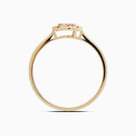 18K Gold Round Brilliant Diamond Graceful Solitaire Ring