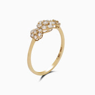 18K Gold Round Brilliant Diamond Bold Solitaire Ring