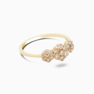 18K Gold Round Brilliant Diamond Bold Solitaire Ring