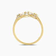 18K Gold Round Brilliant Diamond Bold Solitaire Ring
