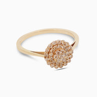 18K Gold Round Brilliant Diamond Bold Solitaire Ring