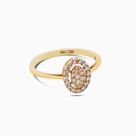 18K Gold Round Brilliant Diamond Refined Solitaire Ring