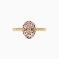 18K Gold Round Brilliant Diamond Refined Solitaire Ring