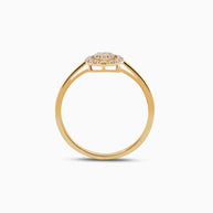 18K Gold Round Brilliant Diamond Refined Solitaire Ring