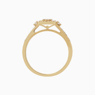 18K Gold Round Brilliant Diamond Bold Solitaire Ring
