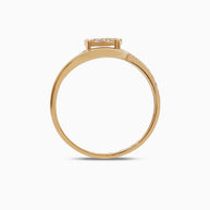 18K Gold Round Brilliant Diamond Refined Solitaire Ring