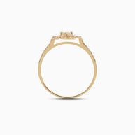 18K Gold Round Brilliant Diamond Charming Solitaire Ring