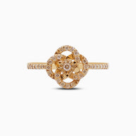 18K Gold Round Brilliant Diamond Charming Solitaire Ring